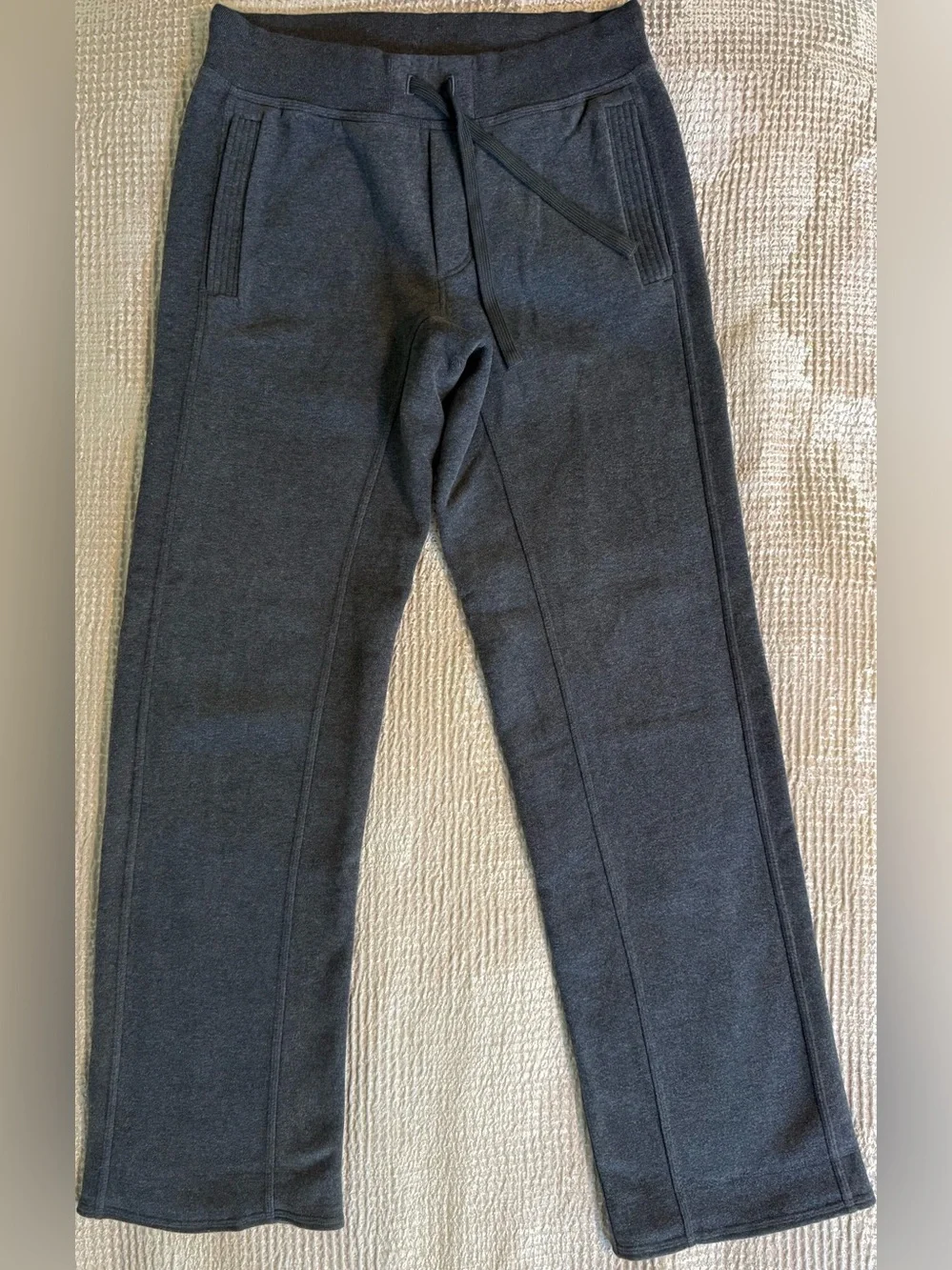 Lululemon Mens Heavyweight Fleece Sweatpants Heathered Charcoal L Tall 37”Inseam
